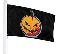Drapeau 3 X 5 Halloween Scary Bloody Jack O Lantern Citrouille 100% Polyester Monocouche Drapeaux Translucides 90 X 150CM - Bannière 3' X 5'