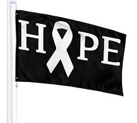 Drapeau 3 X 5 Hope Lung Cancer 100% Polyester Monocouche Translucide Drapeaux 90 X 150CM - Bannière 3' X 5'