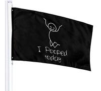 Drapeau 3 X 5 J'ai fait caca aujourd'hui ! 1 Drapeaux Translucides Monocouche 100% Polyester 90 X 150CM - Bannière 3' X 5'