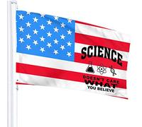 Drapeau 3 x 5 La science ne se soucie pas de ce que vous croyez 100% polyester monocouche drapeaux translucides 90 x 150 cm - Bannière 3' x 5'