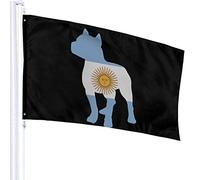 Drapeau 3 X 5 Patriotique Pitbull Argentine Drapeau 100% Polyester Monocouche Drapeaux Translucides 90 X 150CM