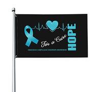 Drapeau 3 x 5 pieds Hope for a Cure Drapeaux de sensibilisation aux troubles obsessionnels compulsifs Bannière de couleurs vives avec œillets en laiton pour la décoration intérieure et extérieure