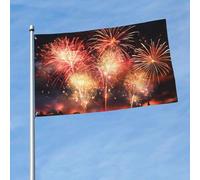 Drapeau 3 x 5 pieds Magnifiques drapeaux de feux d'artifice drôles Drapeaux de jardin de vacances pour toutes les saisons Drapeaux robustes pour l'extérieur Drapeau toutes saisons pour la décoration d