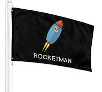 Drapeau 3 X 5 Rocketman Kim Jong Un Drôle 100% Polyester Monocouche Translucide Drapeaux 90 X 150CM - Bannière 3' X 5'