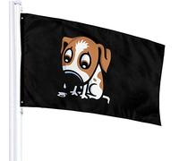 Drapeau 3 X 5 Sad Dog Face Clip Art 100% Polyester Monocouche Drapeaux Translucides 90 X 150CM