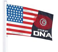 Drapeau 3 X 5 Tunisie C'est Dans Mon ADN 100% Polyester Monocouche Translucide Drapeaux 90 X 150CM - Bannière 3' X 5'