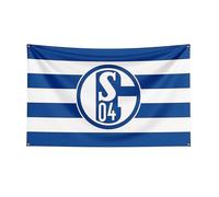 Drapeau 3x5 du FC Schalke 04 en polyester imprime, banniere de sport de course pour decoration