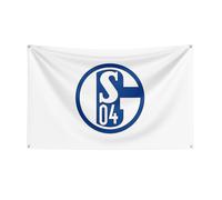 Drapeau 3x5 du FC Schalke 04 en polyester imprime, banniere de sport de course pour decoration