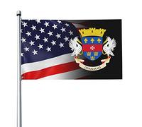 Drapeau 3x5 pi armoiries de Lason St Barthélémy TOM drapeaux entiers bannière de couleurs vives avec œillets en laiton pour la décoration intérieure extérieure
