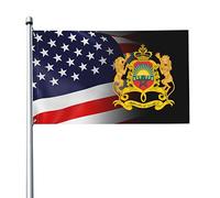 Drapeau 3x5 pieds armoiries du maroc, bannière de couleurs vives avec œillets en laiton pour décoration intérieure et extérieure