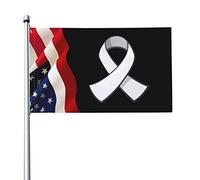 Drapeau 3x5 pieds, cancer du poumon, fin de la violence masculine contre les drapeaux, bannière de couleurs vives avec œillets en laiton pour décoration intérieure et extérieure