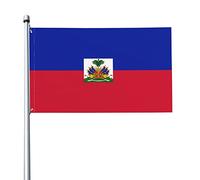 Drapeau 3x5 pieds drapeau d'haïti drapeaux bannière de couleurs vives avec œillets en laiton pour la décoration intérieure extérieure