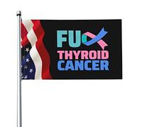 Drapeau 3x5 pieds drapeaux de cancers de la thyroïde bannière de couleur vive avec œillets en laiton pour la décoration intérieure extérieure
