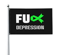 Drapeau 3x5 pieds drapeaux de sensibilisation à la dépression bannière de couleur vive avec œillets en laiton pour la décoration intérieure extérieure