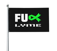 Drapeau 3x5 pieds drapeaux de sensibilisation à la Lyme bannière de couleurs vives avec œillets en laiton pour la décoration intérieure extérieure