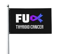 Drapeau 3x5 pieds drapeaux de sensibilisation au cancer de la thyroïde bannière de couleur vive avec œillets en laiton pour la décoration intérieure extérieure