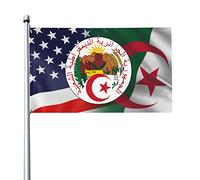 Drapeau 3x5 pieds emblème des drapeaux algériens, bannière de couleurs vives avec œillets en laiton pour décoration intérieure et extérieure