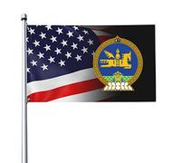 Drapeau 3x5 pieds emblème d'état des drapeaux de Mongolie bannière de couleur vive avec œillets en laiton pour la décoration intérieure extérieure