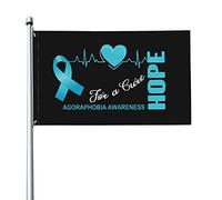 Drapeau 3x5 pieds espoir pour une guérison drapeaux de sensibilisation à l'agoraphobie bannière de couleur vive avec œillets en laiton pour la décoration intérieure extérieure