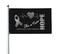 Drapeau 3x5 pieds Hope for a Cure Charcot Marie Tooth Awareness Flags Bannière de couleurs vives avec œillets en laiton pour la décoration intérieure et extérieure