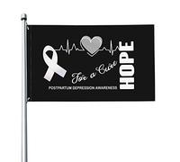 Drapeau 3x5 pieds Hope for a Cure drapeaux de sensibilisation à la dépression post-partum bannière de couleurs vives avec œillets en laiton pour la décoration intérieure et extérieure