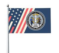 Drapeau 3x5 pieds sceau d'état des drapeaux du Wyoming bannière de couleur vive avec œillets en laiton pour la décoration intérieure extérieure