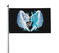 Drapeau 3x5 pieds, son combat est notre combat, drapeaux de sensibilisation à l'agoraphobie, bannière de couleurs vives avec œillets en laiton pour décoration intérieure et extérieure