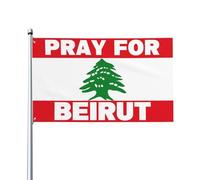 Drapeau 3x5 « Priez pour Beyrouth » - Drapeau d'événement recto verso