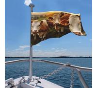 Drapeau 4 x 6 pi Animaux Vaches de jardin de vacances pour toutes les saisons Drapeaux robustes pour l'extérieur pour la décoration de dortoir Fêtes e