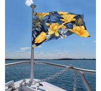 Drapeau 4 x 6 pi Base bleue Drapeaux floraux jaunes drôles de vacances pour toutes les saisons pour l'extérieur saisons pour la décoration de dortoi