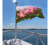 Drapeau 4 x 6 pieds Belle fleur de lotus Drapeaux amusants de vacances pour toutes les saisons pour l'extérieur saisons pour la décoration de dortoi