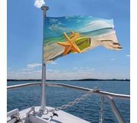 Drapeau 4 x 6 pieds Étoile de mer de plage de jardin de vacances pour toutes les saisons Drapeaux robustes pour l'extérieur pour la décoration de dort