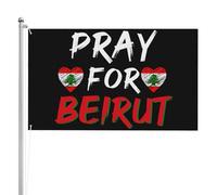 Drapeau 4x6 Drapeau de solidarité de Beyrouth - Double face, parfait pour les festivals
