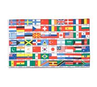 Drapeau 70 Nations Du Monde Double Face Bannière Durable Drapeau De La Fierté Pour D'Intérieur Maison Intérieur 3X5 Ft