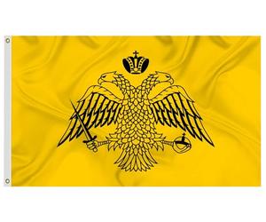 Drapeau 9,1 x 1,5 m (sans mât) Grand drapeau FT attribué à l'Empire byzantin Bannière romaine byzance latine