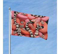 Drapeau 90 x 150 cm - Décoration de jardin - Bannière robuste - Un bouquet de serpents fous - Bannière d'extérieur avec 2 œillets - Drapeaux de bienvenue pour les vacances en toutes saisons