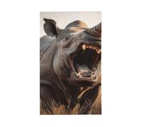 Drapeau 90 x 152 cm double face pour l'extérieur - Grande bannière de vacances avec 2 œillets en laiton - Animaux sauvages ouverts - Pour toutes les saisons - Pour jardin, cour, pelouse, décorations