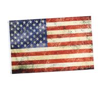 Drapeau 90x150 Cm Rouge Vintage Américain en Polyester pour Extérieur | Style Vieilli Antiqued, Léger et Portable, Près du Porche ou Boîte aux Lettres
