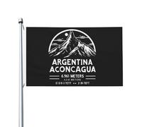 Drapeau 90X150cm, Argentine Montagne Aconcagua avec œillets Drapeau de Pirate Double Couture Suspendus Fanion pour Maison Extérieur manif