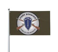 Drapeau 90X150cm, Fort Benning Pao Double Couture Drapeaux Renforcé Flags pour Maison Anniversaire Restaurant