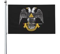 Drapeau 90X150cm, Franc-maçonnerie et rite écossais Double Couture Drapeaux Couleurs Vives Bannière Extérieure pour Balcon Maison Restaurant