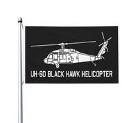 Drapeau 90X150cm, Hélicoptère militaire UH 60 Black Hawk de l'armée américaine Personnalisé Drapeaux Double Couture Flags pour Anniversaire Célébration manif