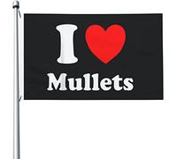 Drapeau 90X150cm, I Love les mulets Résistant à la Décoloration Drapeaux Résistants aux Intempéries Bannière Extérieure pour Célébration Bar Restaurant