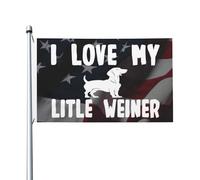 Drapeau 90X150cm, I Love mon wiener Couleurs Vives Drapeaux Renforcé Flags pour Intérieur Événements Restaurant