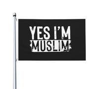 Drapeau 90X150cm, ic Religieux Dieu Sois avec œillets Drapeau de Vacances Résistants aux Intempéries Bruant pour Célébration Jardin Bar