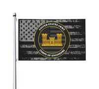 Drapeau 90X150cm, Ingénieurs du Corps de l'Armée de terre avec œillets Drapeaux Résistant à la Décoloration Flags pour manif Intérieur Balcon