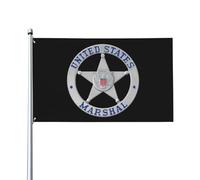 Drapeau 90X150cm, Insigne de maréchal américain Décoratifs Drapeaux Résistants aux Intempéries Bannière Extérieure pour Maison Décorations Fête