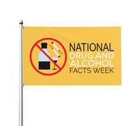Drapeau 90X150cm, La Semaine nationale d'information sur les drogues et l'alcool est célébrée chaque année avec œillets Drapeaux Personnalisé Flags pour Maison Fête Célébration
