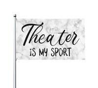 Drapeau 90X150cm, Le théâtre est mon port Imprimer Personnalisé Drapeaux Décoratifs Flags pour manif Jardin Extérieur