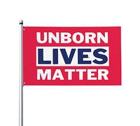 Drapeau 90X150cm, Les vies à naître comptent Double Couture Drapeaux avec œillets Bannière Extérieure pour Extérieur Bar manif